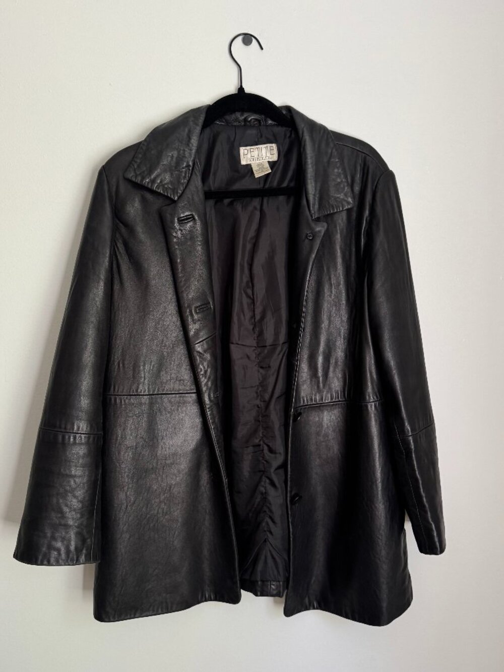Petite Sophisticate Genuine Leather Jacket
